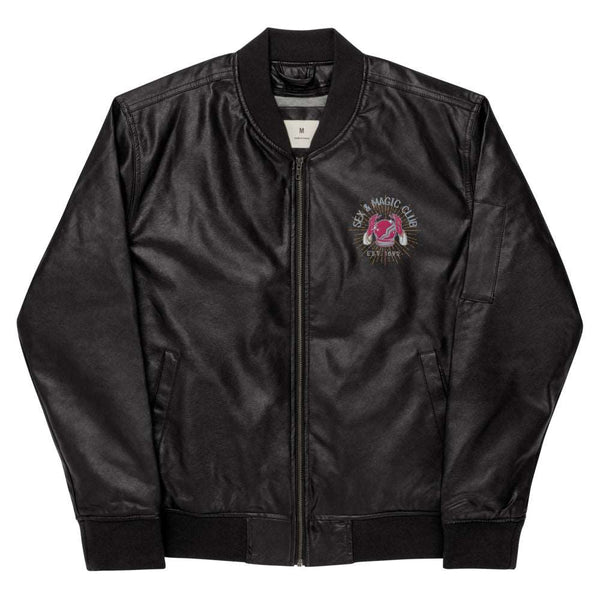 Sex & Magic Club Leather Bomber Jacket