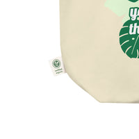 "buy me plants & tell me that you don't trust the government" organic cotton tote