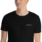 he/him/his embroidered pronoun Short-Sleeve Unisex T-Shirt